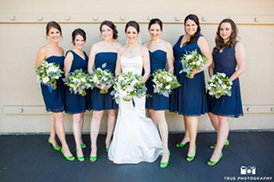 Eco-Chic College Colors Wedding