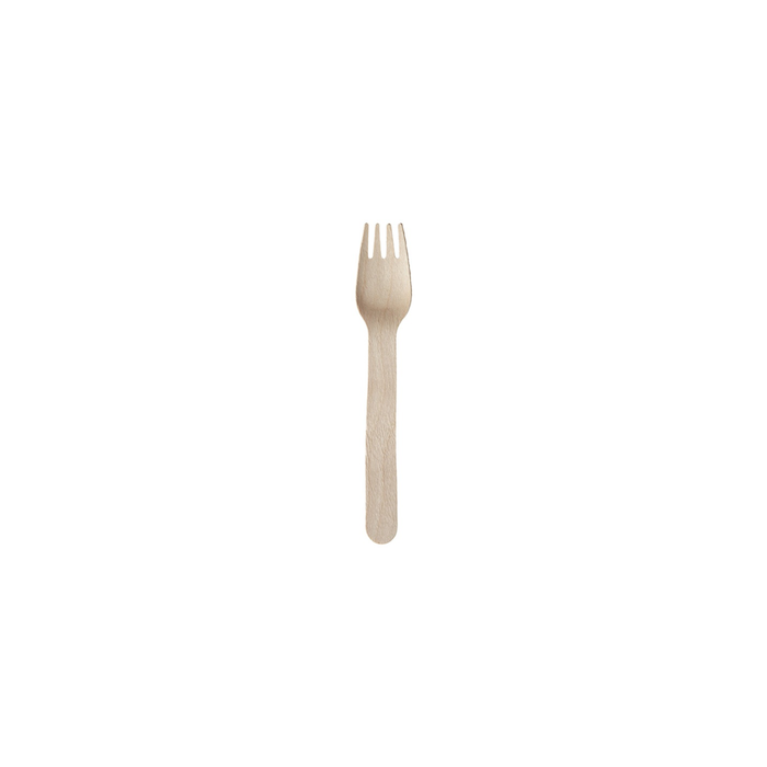 Packnwood Disposable Wooden 6.5" Forks- Pack of 100