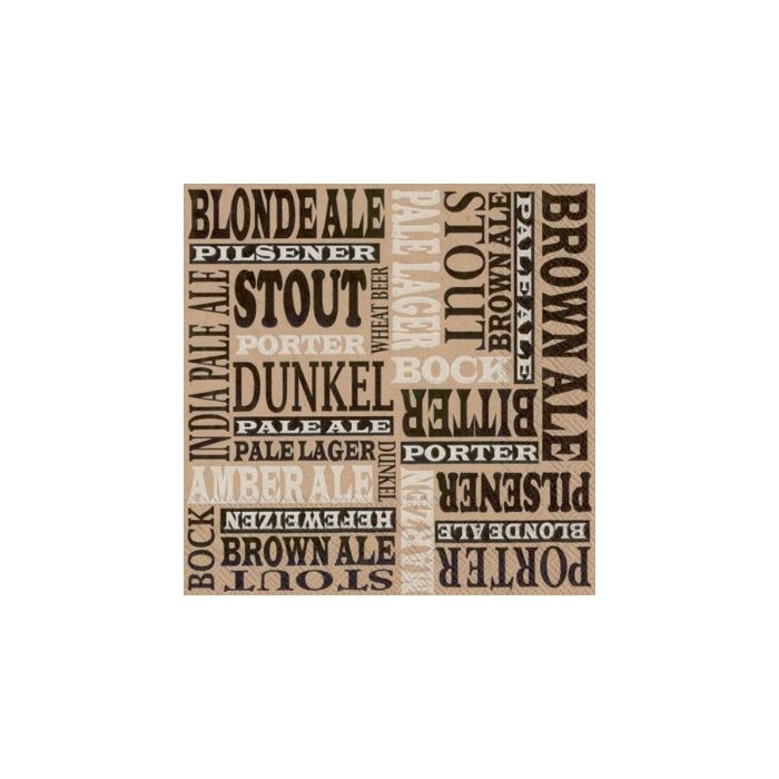 Beer Names Cocktail Napkins - Pack of 20