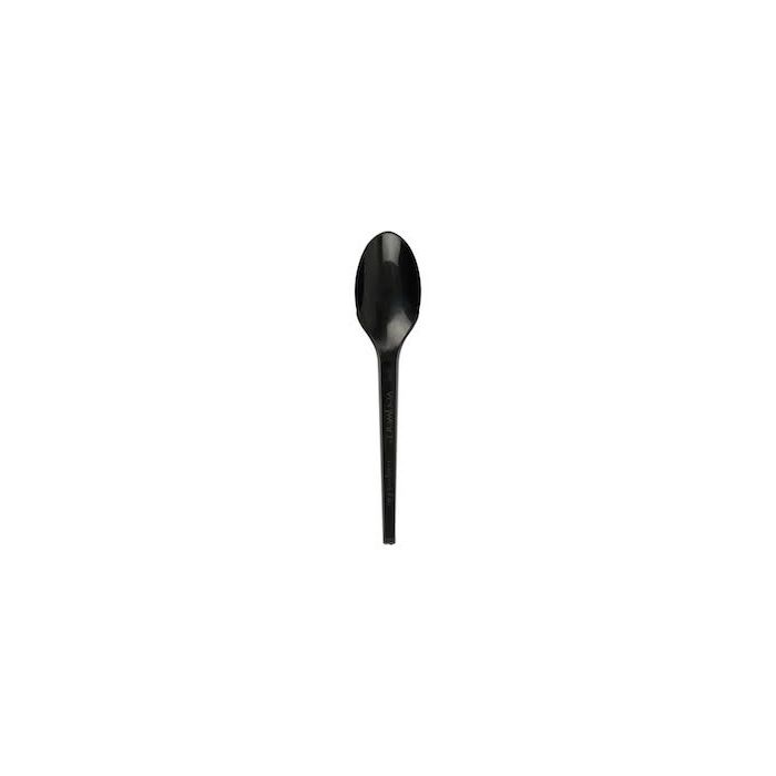 Compostable Black CPLA 6.5 Spoon - Pack of 50