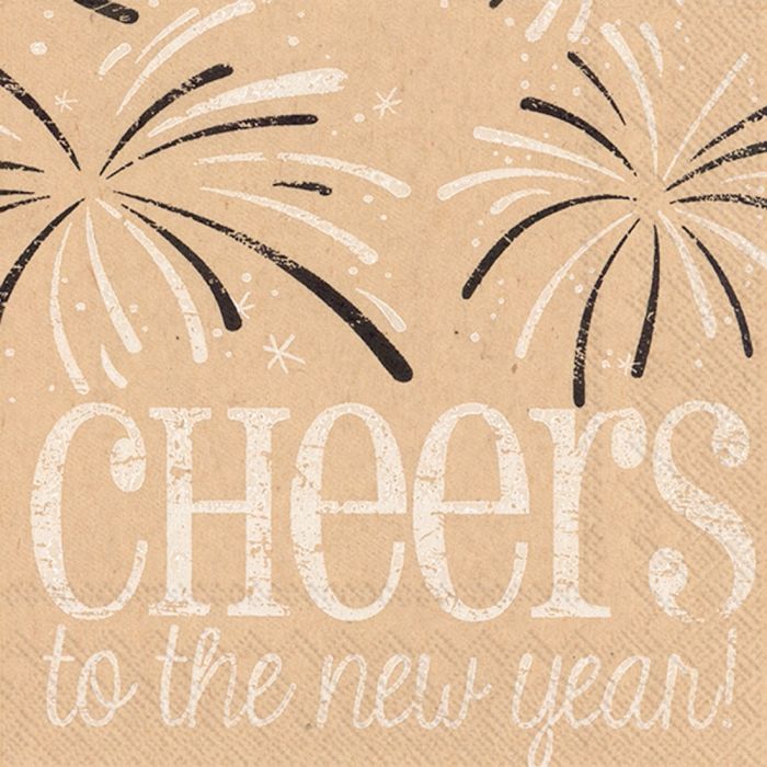 "Cheers to the New Year" Cocktail Napkins - Pack of 20