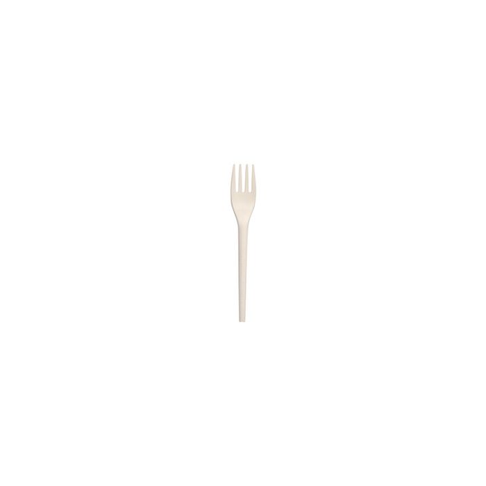 Compostable White CPLA 6.5 Fork - Pack of 50