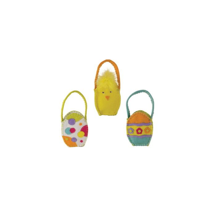 Groovy Easter Egg Felt Goodie Bags (set of 3)