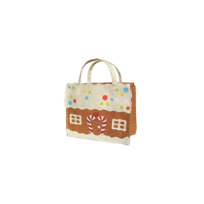 Gingerbread Tote Felt Gift Bag