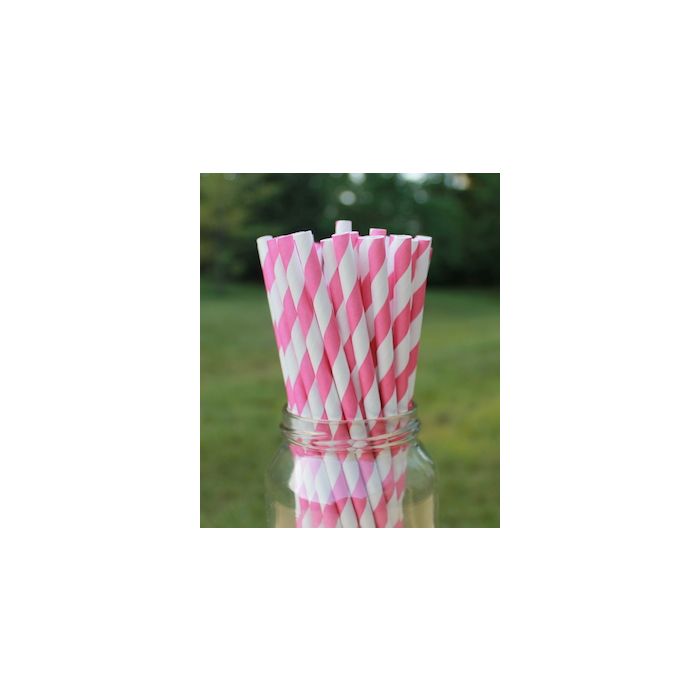 Eco-Friendly Paper Straws - Pink