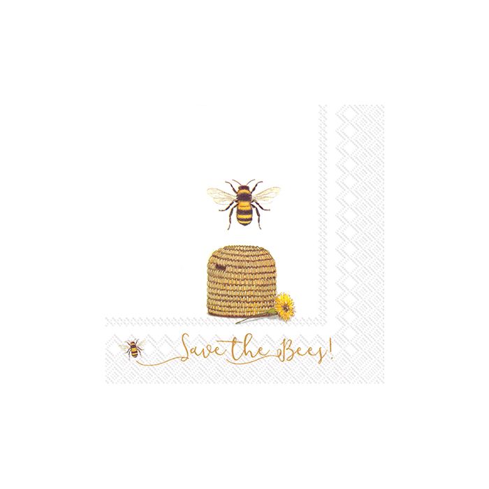 Save The Bees Lunch Napkin - 20 napkins per package