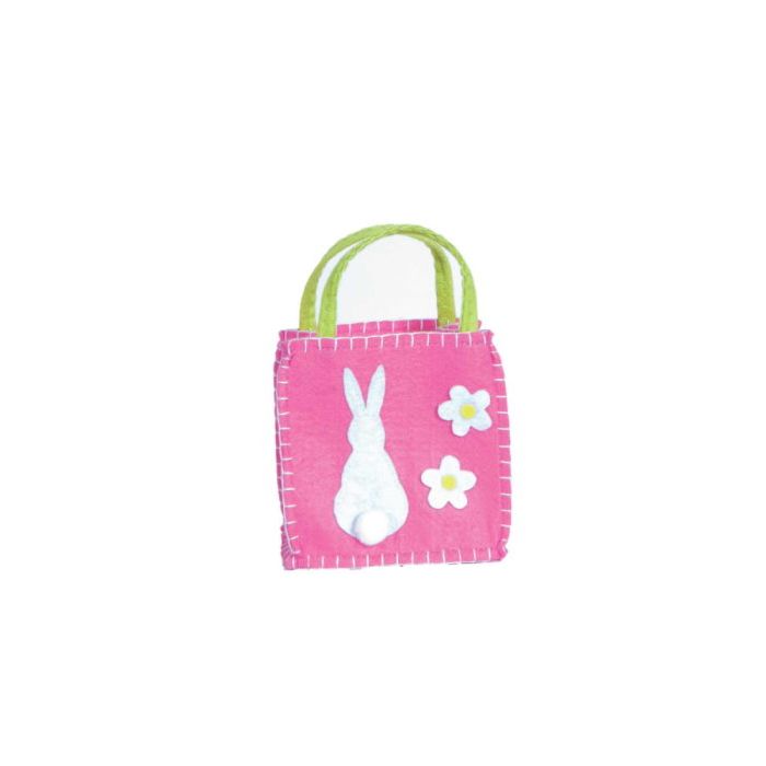 One Bunny Felt Goodie Bag Pink