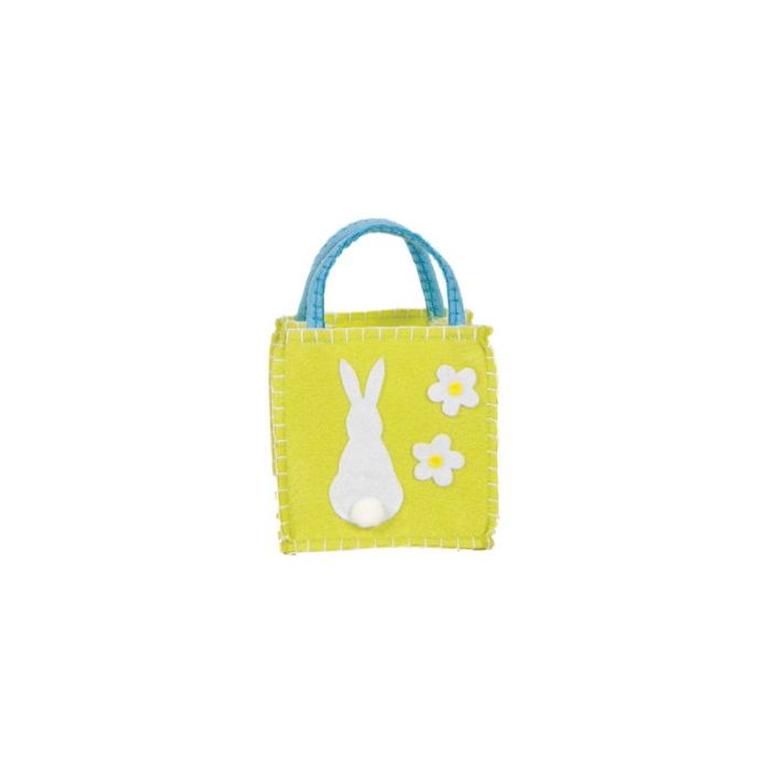 One Bunny Felt Goodie Bag Lime