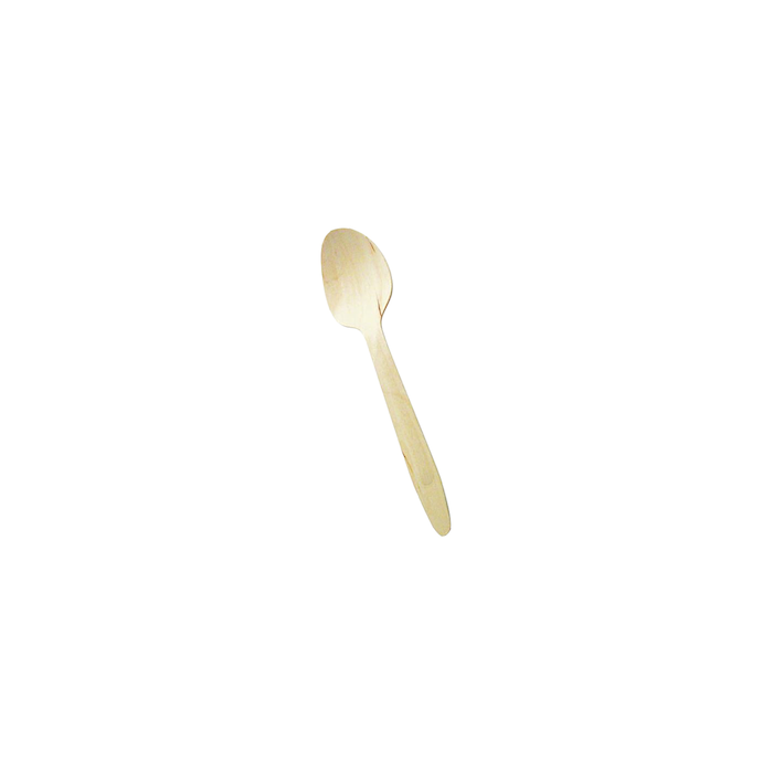 Packnwood Disposable Wooden 6.5" Spoons - Pack of 100