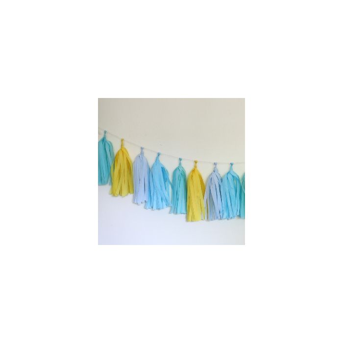 Poolside Tissue Paper Tassel Garland - 6' Long