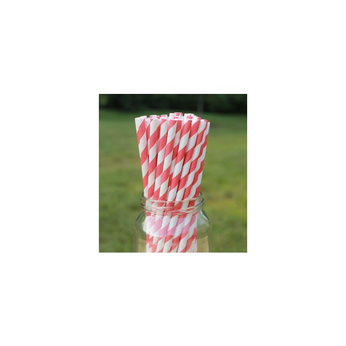 Eco-Friendly Paper Straws - Red