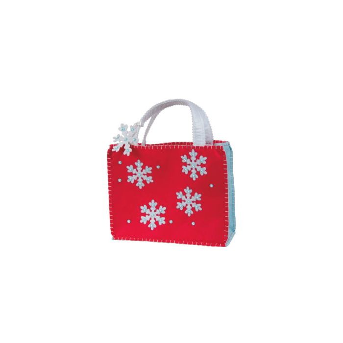 Snowflake Ornament Felt Gift Bag 