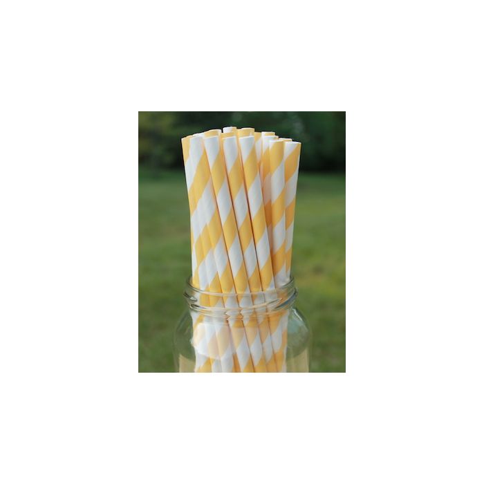 Eco-Friendly Paper Straws - Yellow