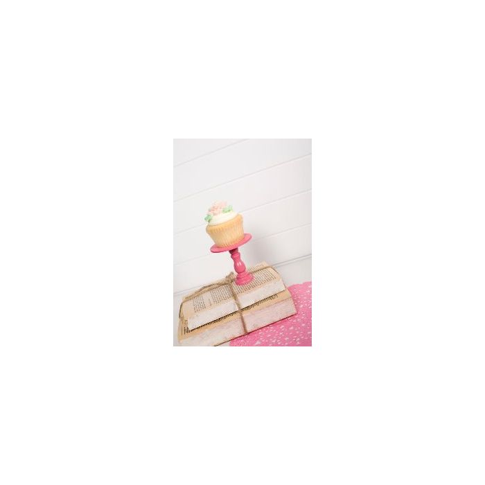 Mini Wooden Cupcake Stand - Bright Pink-only 1 available