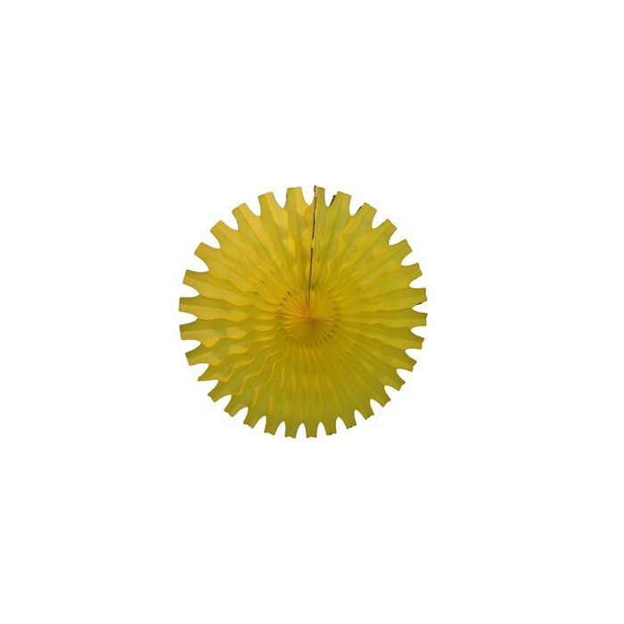 Yellow Honeycomb 18" Tissue Fan Decoration 