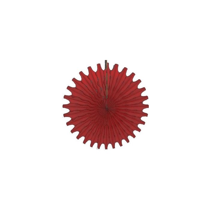 Red Honeycomb 18" Tissue Fan Decoration