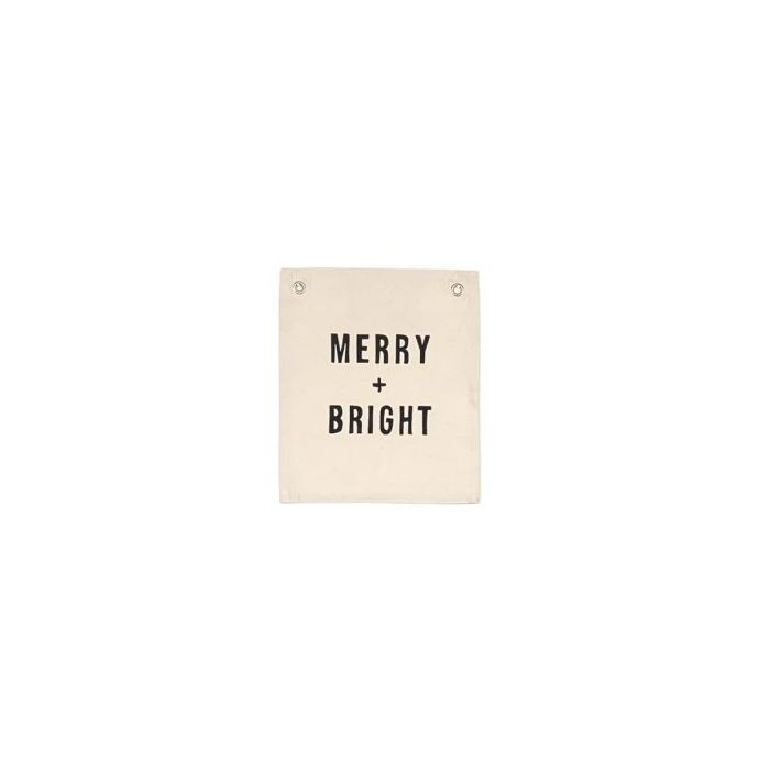 Merry Bright Canvas Banner