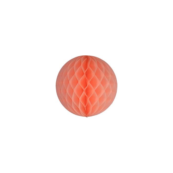 Peach Honeycomb Tissue Ball Decoration - Multiple Sizes Available