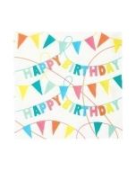 Rainbow Happy Birthday Recyclable Paper Napkins-set of 20