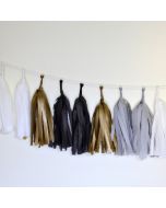 Tuxedo Tissue Paper Tassel Garland - 6' Long