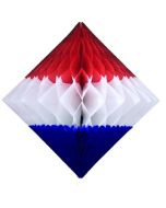 Patriotic Honeycomb 12" Tissue Diamond Decoration