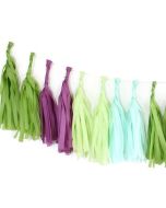 Succulent Tissue Paper Tassel Garland - 6'