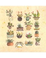 Succulents Lunch Napkin - 20 napkins per package