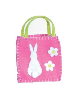 One Bunny Felt Goodie Bag Pink