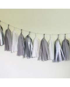 Sterling Tissue Paper Tassel Garland - 6' Long