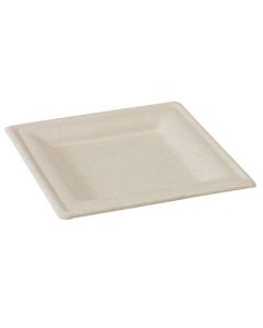 Square Brown Sugarcane Plate - 10 in. - Pack of 125