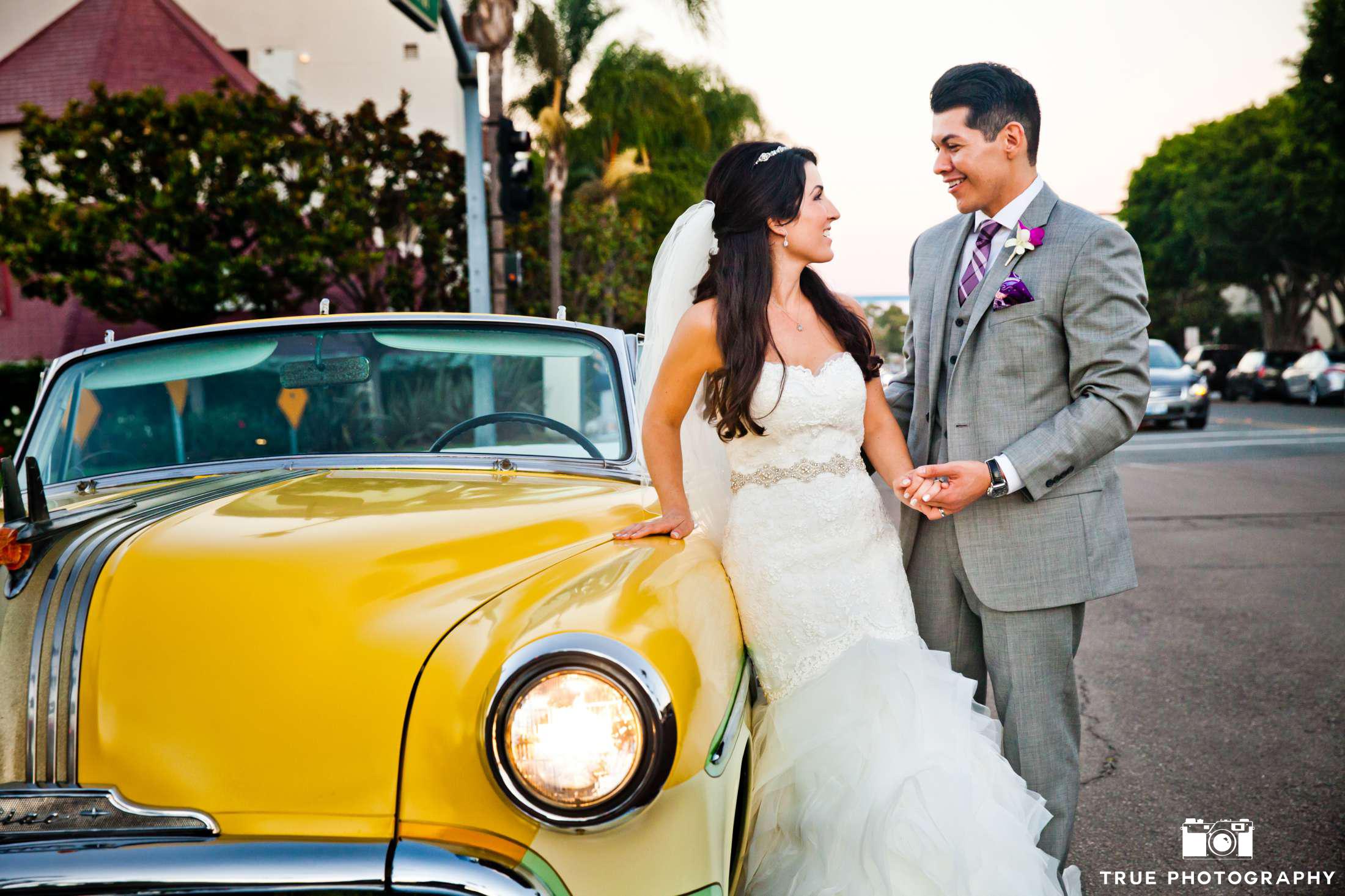 Citrus Wedding Yellow Car Photo Shoot