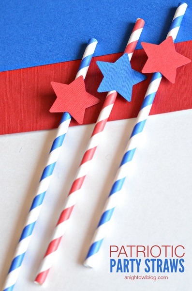 Ecofriendly party patriotic straws