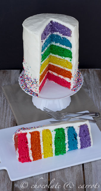 Rainbow Theme Layer Cake