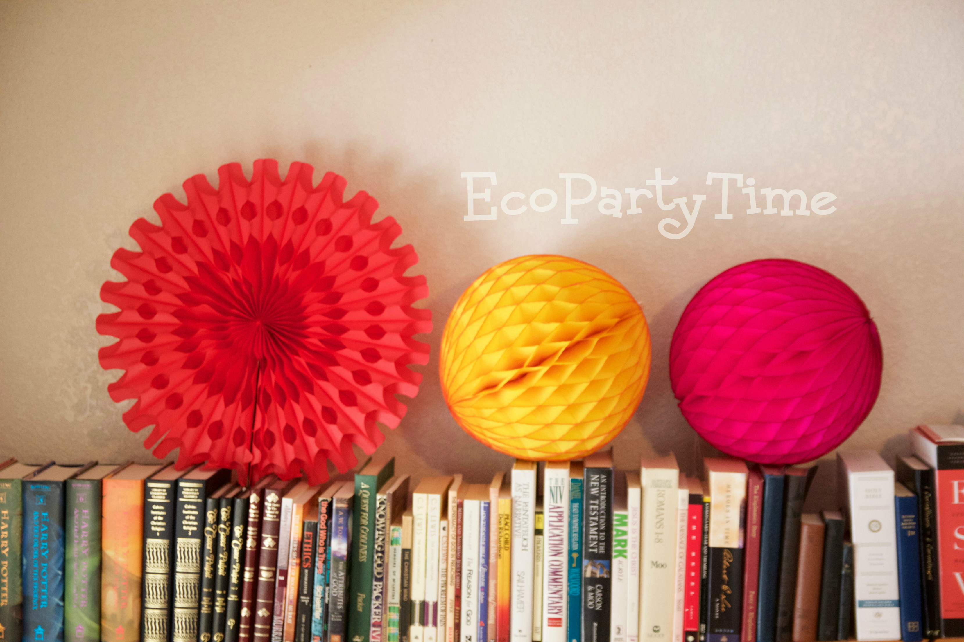 Ecopartytime: Eco-Friendly Tissue Ball & Fan Decor Ideas 