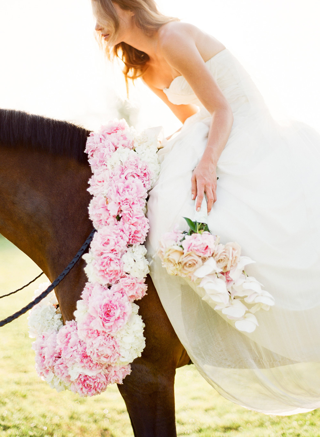 Kentucky Derby Wedding Bride on Horse