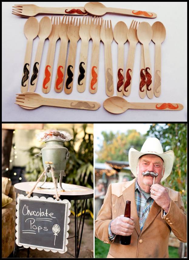 Mustache Eco Friendly Tableware for Weddings